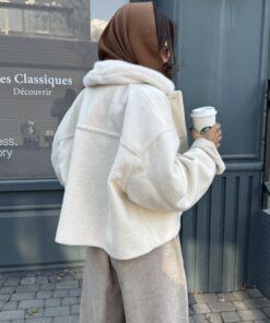 Alternative view of کت تدی یقه خز